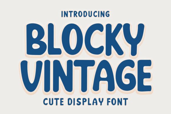 Blocky Vintage Font for Bold Web Design