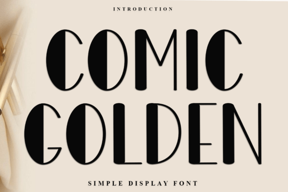 Comic Golden Font for Festive Branding