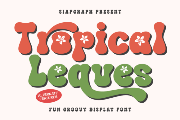 Tropical Leaves Font for Bold Branding
